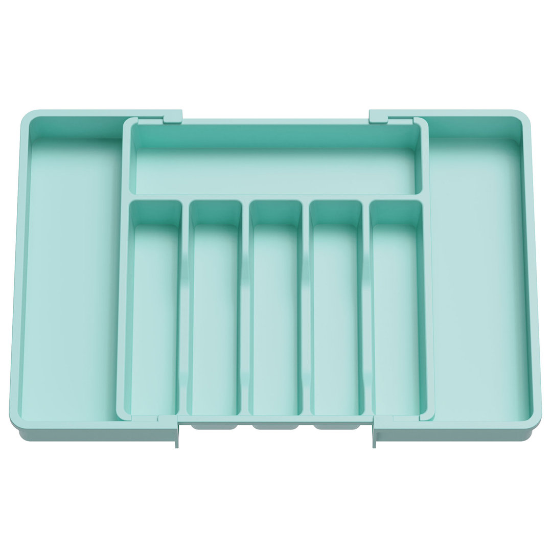 Cutlery Drawer Organiser Large, Extendable Cutlery Tray,8 Compartment, Kitchen Drawer Organiser Utensil Spoons Forks Knives