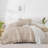 Andency Oversized King Comforter Set 120x98, 3 Pieces Ruffle Shabby Chic Famhouse Bedding Set, All Season Lightweight Fluffy Bed Set for Girls Women, Wheat-124610455-124610460