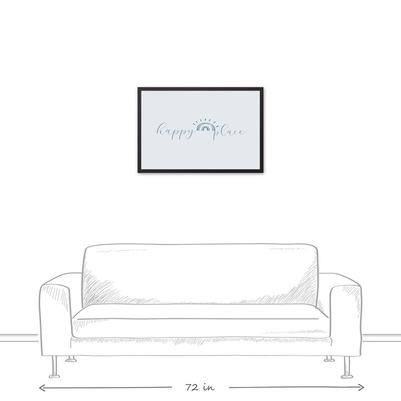 Happy Place, art encadré, H 31,75 po x l 21,75 po x P 1,75 po