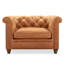 Lyon Full-Grain Genuine Italian Leather Lounge Chair-459791821