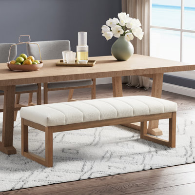 Boucle Upholstered Bench