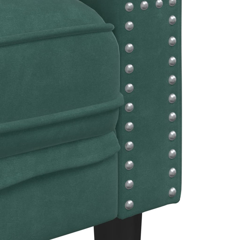  Chesterfield Sofa Set Dark Green, Dark Green