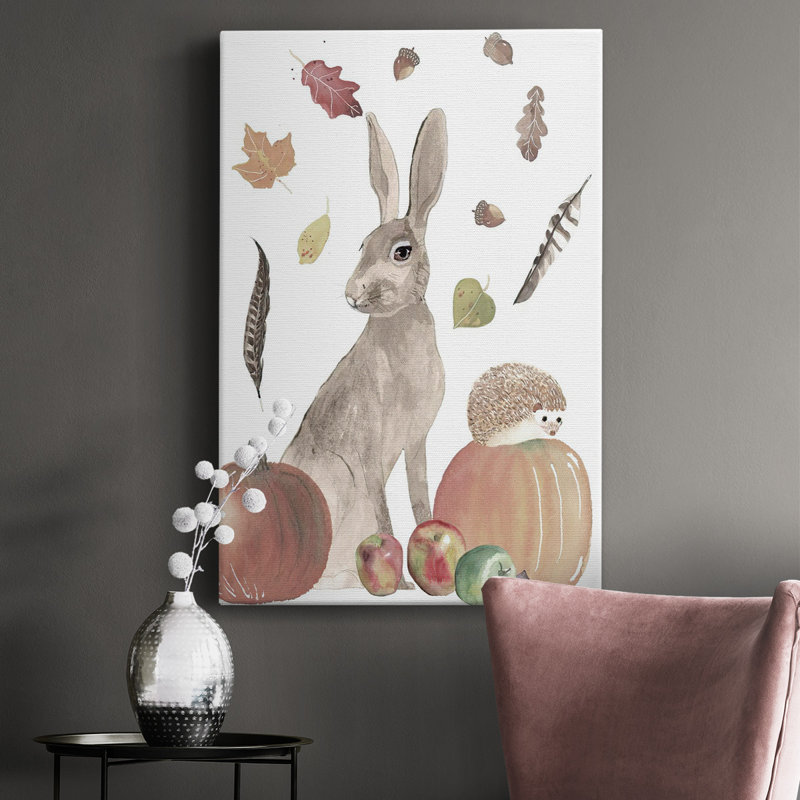 Mignonne forêt d'automne II - Toile tendue avec châssis de qualité supérieure - prête à être accrochée