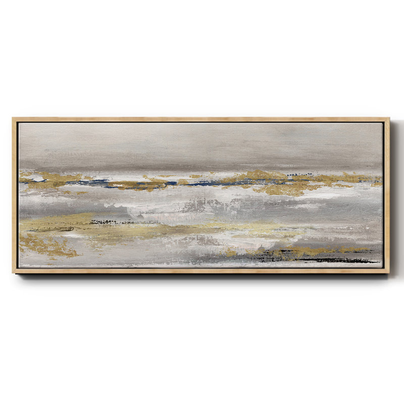 Toile encadrée, brouillard doré