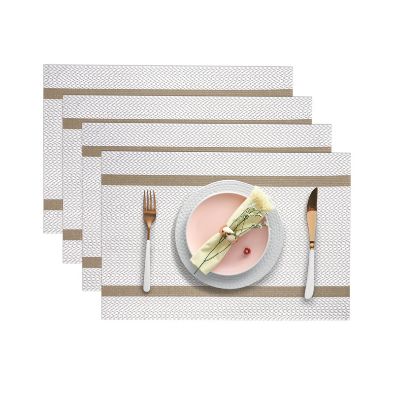 Napperon en vinyle (ensemble de 4), Beige
