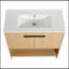 Meuble-lavabo 36 po avec lavabo en céramique, 2 portes à fermeture douce, meuble-lavabo autoportant, contreplaqué-518471452