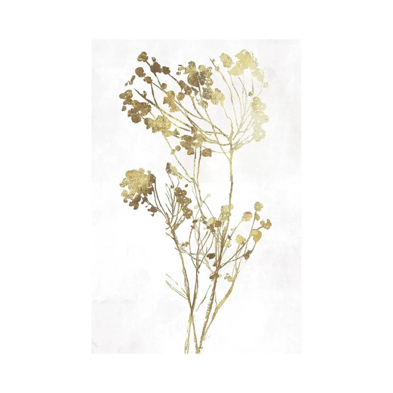 Gold Botanical II - Wrapped Canvas Print