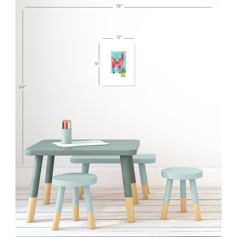 Impression sur papier roulé «Lovely Llama III», H 16 po x l 12 po x P 1 po