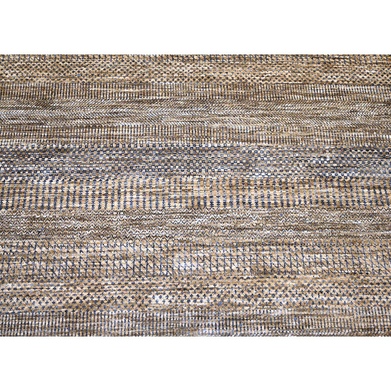 Tapis en laine noué à la main brun / gris, Rectangle 12 pi x 15 pi