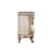 2 Drawer Nightstand With Raised Scrolled Floral Moulding, White