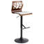 Swivel Upholstered Adjustable Height Counter Stool-525551179-525551183