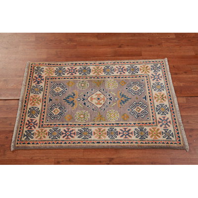 Handmade Wool Kazak Oriental Accent Rug 2x3
