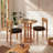 Grant Round Dining Table for 2, Solid Beech Wood Modern Kitchen Table for Small Spaces