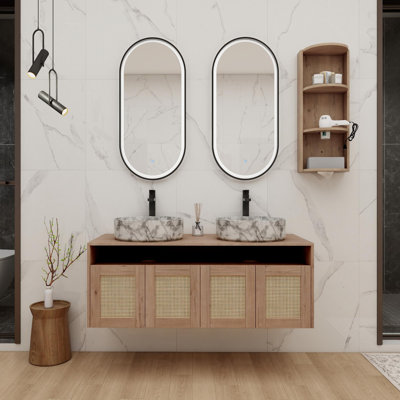 Bathroom Vanity with Ceramic and Side Cabinet