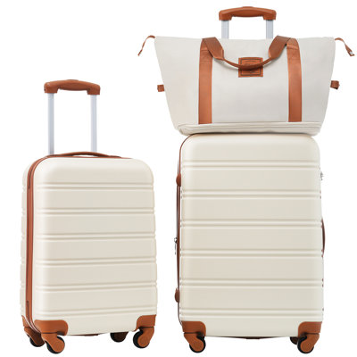 Hardshell Luggage Sets 2Pcs + Bag Spinner Suitcase With Tsa Lock Lightweight 20" + 24"