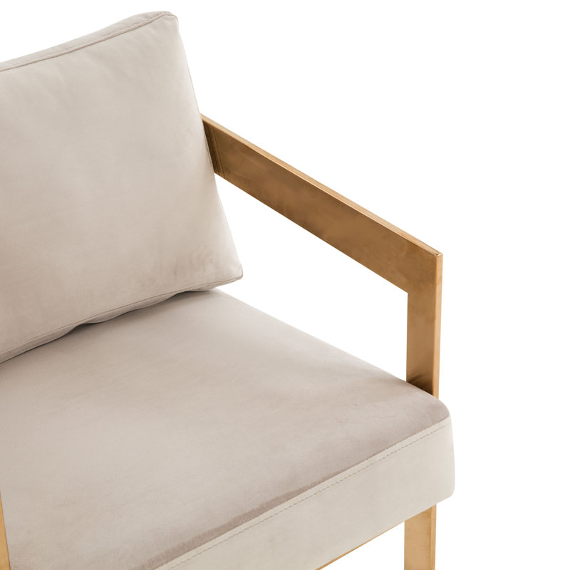 Upholstered Stool, Almond