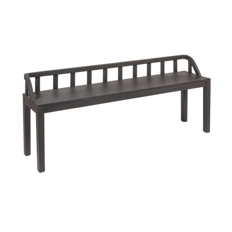 Banc en bois de manguier Williamsburg, Noir