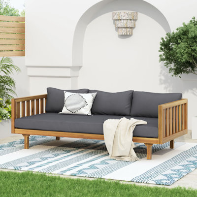 Lit de jour d'extérieur pour patio avec coussins