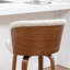 Devaney Swivel Upholstered Counter Stool With Wood Frame-123161750