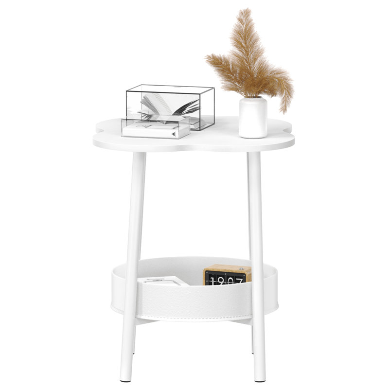 Small Coffee Table,Flower Shaped Desktop Tea Table,Minimalist Display Coffee Table with 2-Tier