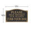 Protect Our Plants Curb Your Dog Garden Sign