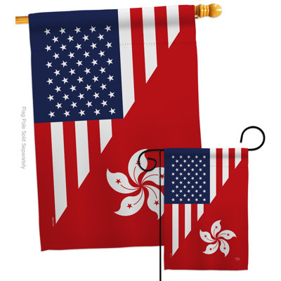 Double Sided 40'' H x 28'' W Polyester Flag Set