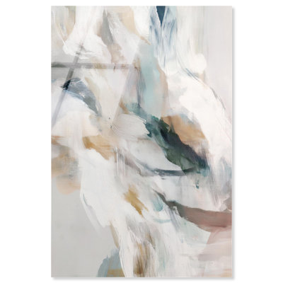 «Whispering Colors II», art abstrait vert par Art Remedy, prêt à être accroché