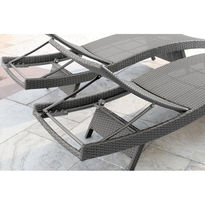 Etta Avenue™ Mirabel Outdoor Wicker Chaise Lounge & Reviews | Wayfair