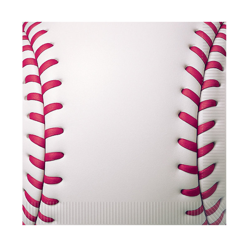 Serviettes de baseball à 2 plis, 16 serviettes / paquet