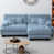 Chenille bleu