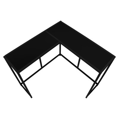 Bedroom Console Table In Black - Narrow Corner Accent For Living Room, Entryway With Laminate Surface And Metal Base Room Bedroom, Deck Robust Structure