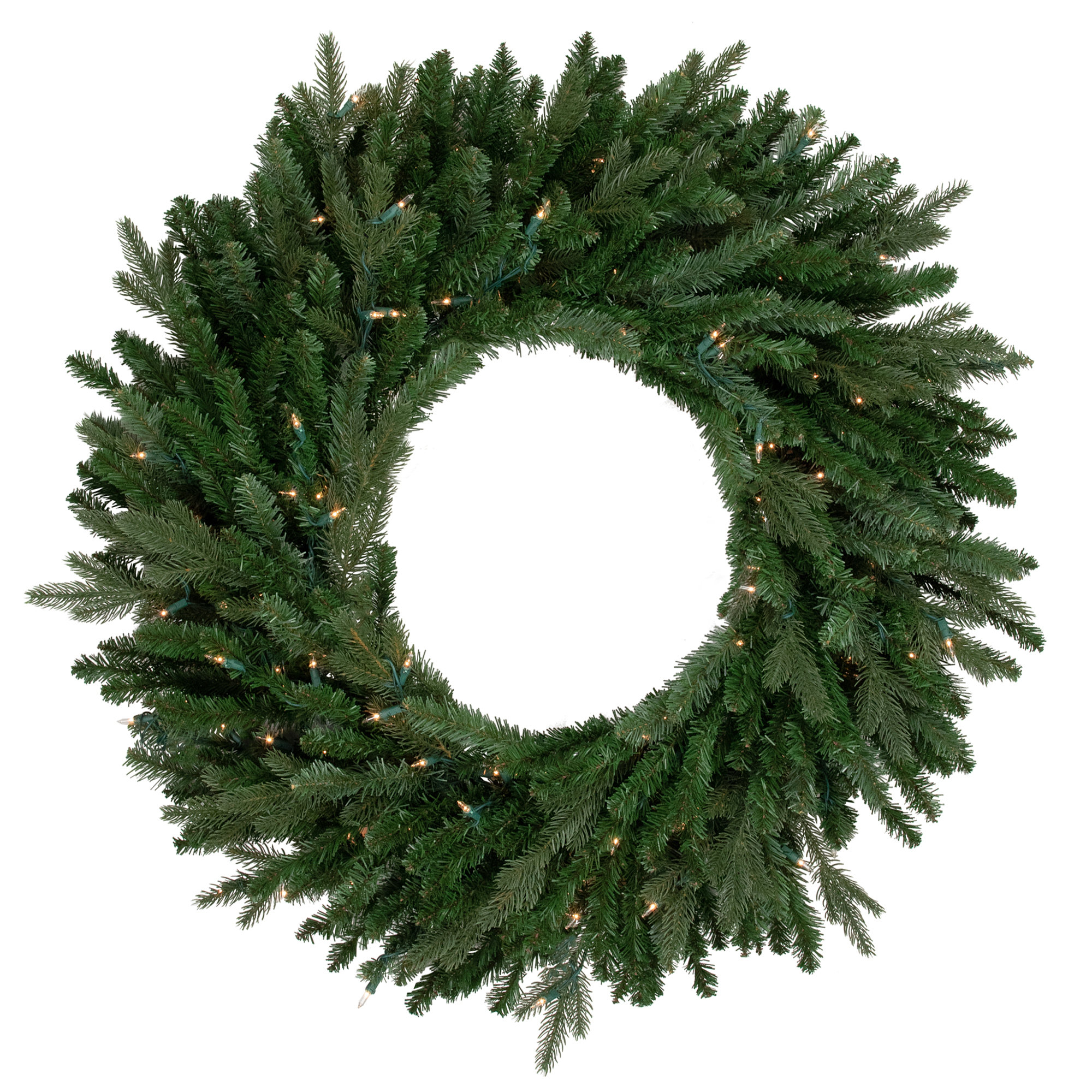 Northlight Pre-Lit Grande Spruce Artificial Christmas Wreath 48-Inch ...