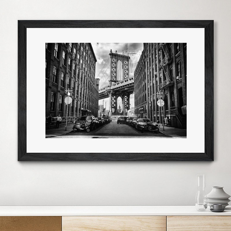 «In America» mat et encadré 36 po x 24 po, Noir