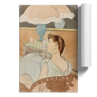 Woman by the Lamp by Mary Cassatt - Frameless Print