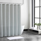 Vera Wang Marled Waffle Cotton Blue Shower Curtain