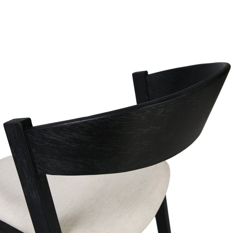 Chaise rembourrée Zia, Noir