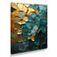 Abstrait bleu sarcelle or calcaire cristallin - marbre, art mural-1259855467-1259855380