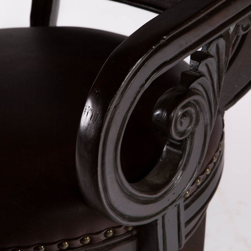 Bethany Swivel Bar & Counter Stool, Dark Walnut, Bar Stool (30" Seat Height)