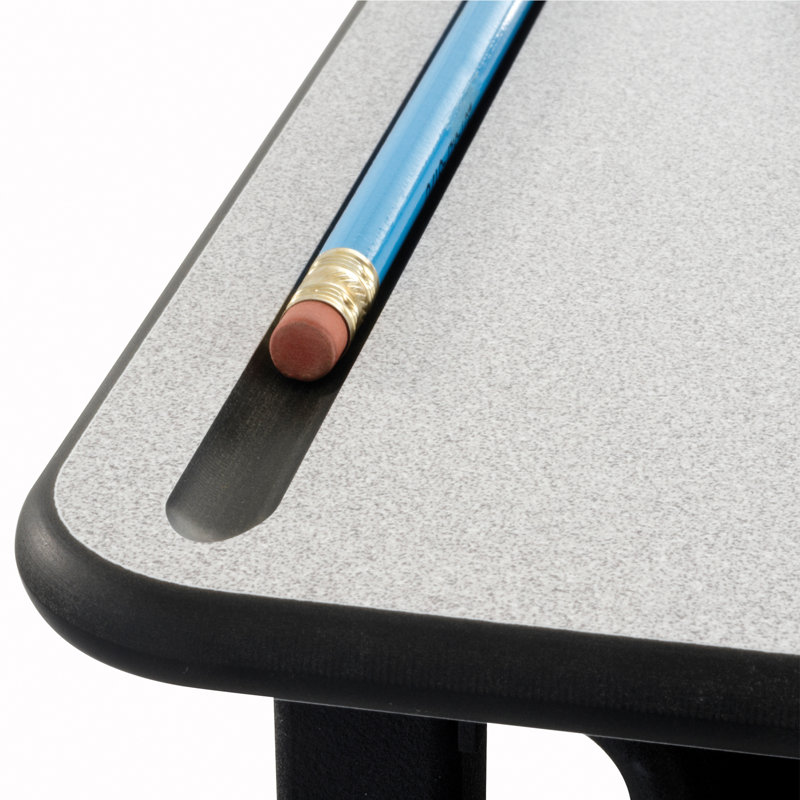 ErgoActive Black Steel Adjustable Height Standing Desk with Pendulum Footrest