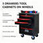Chariot à outils à roulettes à 5 tiroirs Diy Essential