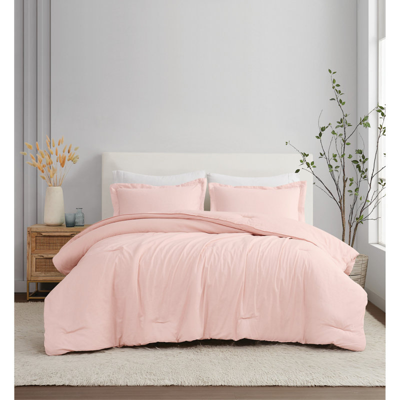 Nena Bedding, 1 édredon de très grande taille et 2 taies déco, Rosé