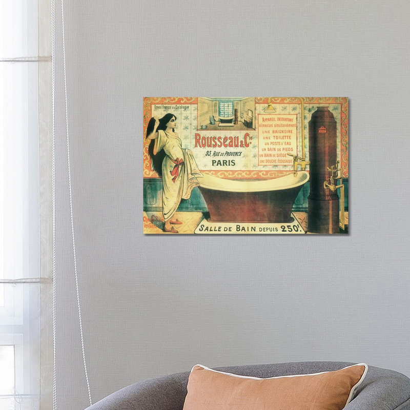 Salle De Bain - Wrapped Canvas Print, 66.04 cm H x 45.72 cm W x 1.91 cm D