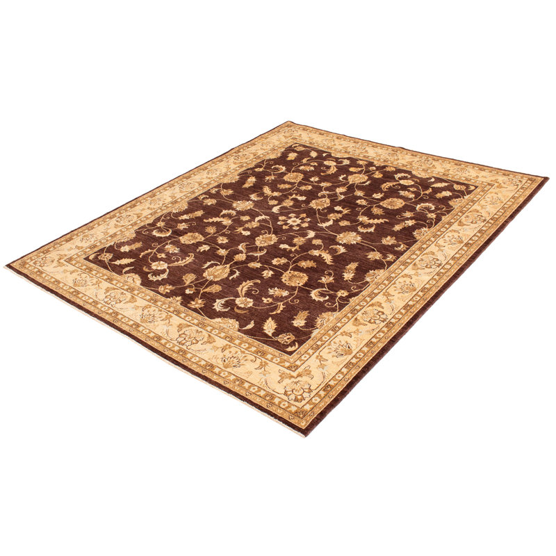 Tapis brun foncé Peshawar Oushak 8 pi 3 po x 9 pi 10 po
