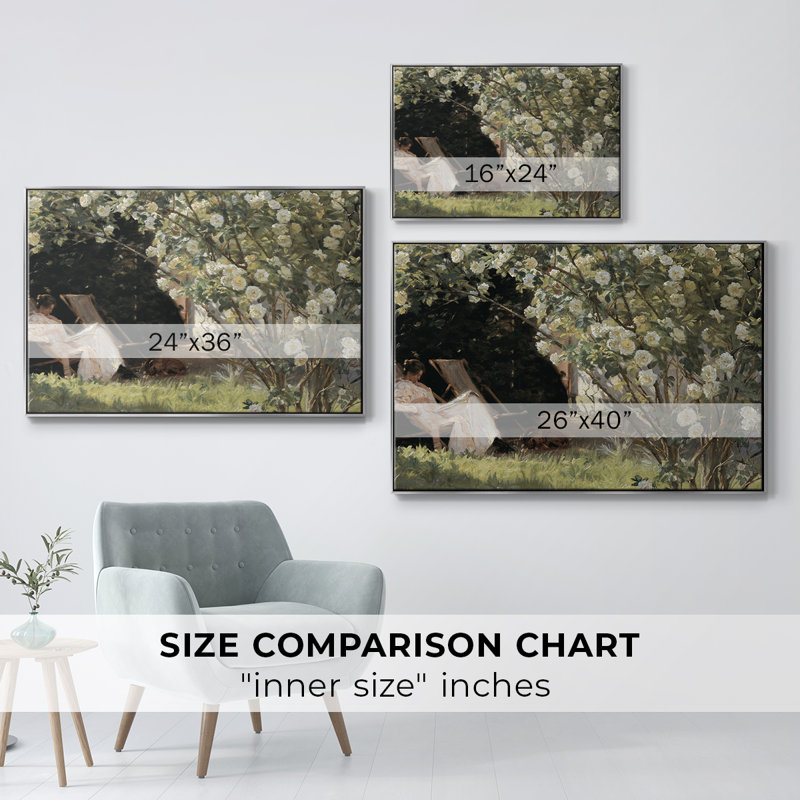 Paysage rétro - DLXIV, Toile encadrée flottée blanche, H 27 po x l 41 po x P 2 po