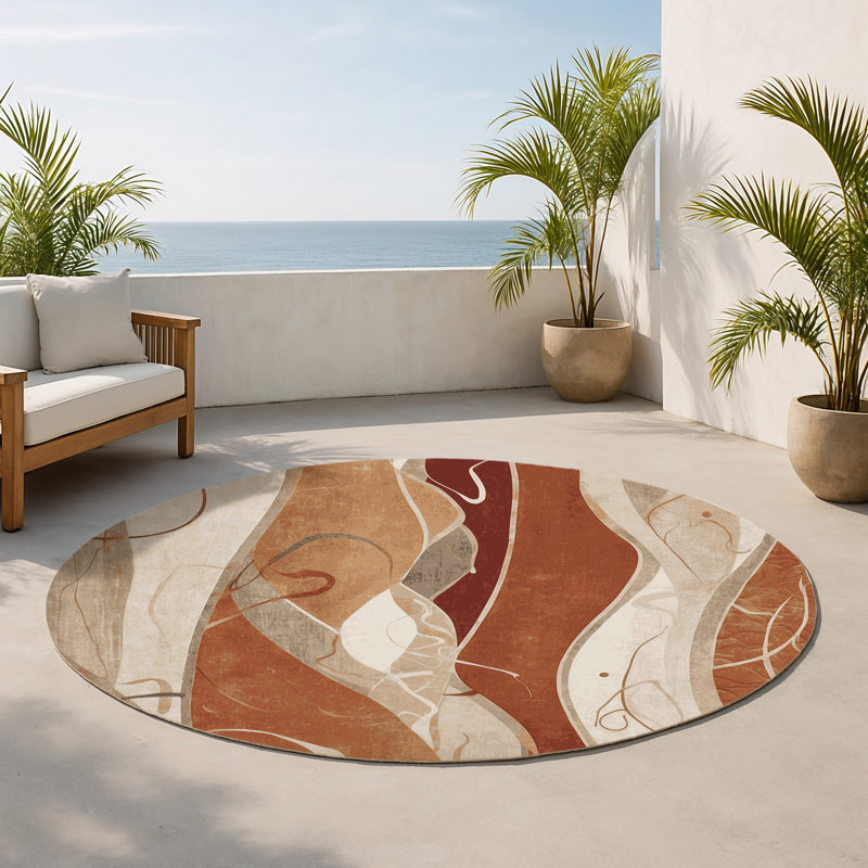 Tapis intérieur et extérieur Glimmer Trail, Round 5'