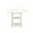 3-Piece Linen White Finish Round Solid Wood Top With Dropleaf Dining Table Set-128034906