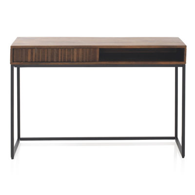 Aigne Solid Wood Steel Writing Desk