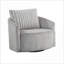Fauteuil d'appoint pivotant rembourré en chenille gris clair, siège rembourré moelleux avec coussin de dossier, siège de chaise moderne pour le salon, 1pc pour adultes