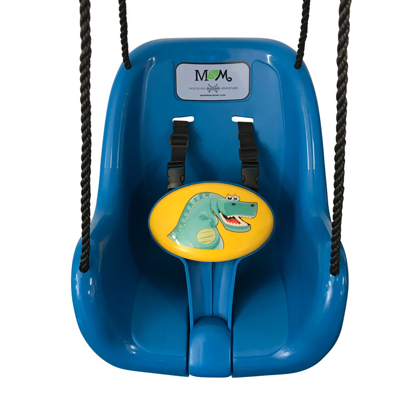 M&M Sales Enterprise Plastic Bucket Swing with Mounting Hangers and Chains