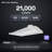  1.4 ft. LED High Bay Light, 21,000 Lumens, 135W, 4000K, 0-10V Dimmable, 120-277V, Damp Rated, Rectangle High Bay Ceiling Light - White-114976251